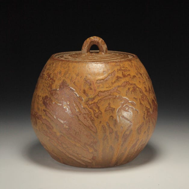 From a new series of work exploring the relationships between form, water, fire, and flow. Beautiful yellows and brushstrokes dance around this water jar.  Unless otherwise noted, all stoneware and porcelain is Cone 10, (fired to approx 2400 degrees Fahrenheit) food safe, dishwasher safe, microwave save. Hand washing recommended. 